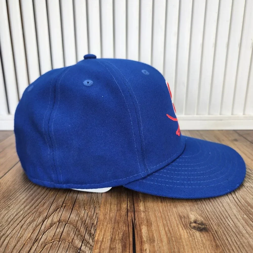 New Era 59fifty Sheridan Post #7 Jets Baseball Cap Blue Red Size 7 1/4 Sport Hat